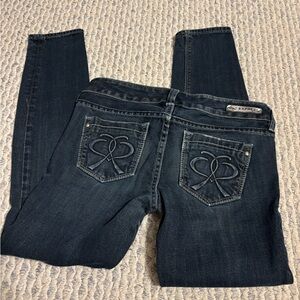 Y2K Express Women's Dark Blue Skinny Jeans